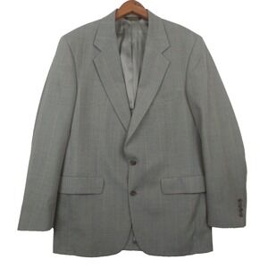 Vintage Palm Beach 2 Piece Suit Jacket Pants 35x32 Men Gray Lightweight Business